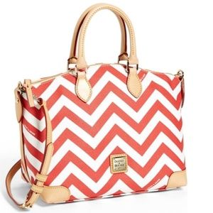 Red Chevron Convertible Satchel DOONEY & BOURKE